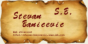 Stevan Banićević vizit kartica